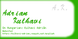 adrian kulhavi business card
