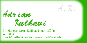 adrian kulhavi business card